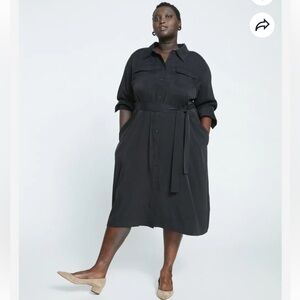 NWOT Universal Standard Cooling Stretch Cupro Savannah Shirtdress Size XXL 2XL
